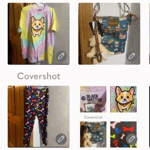 Loungefly Corgi bag - Corgi Tee 2X & bone pant XL